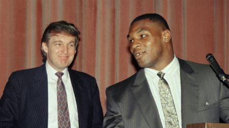 Mike Tyson caught on the camera with a young Donald Trump.